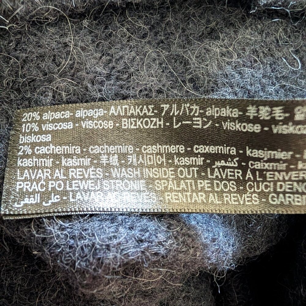 Massimo Dutti Womens Size S Blue Alpaca Wool Cashmere Blend Oversized Cardigan - Picture 10 of 12